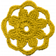 The Veggie Patch- Yellow Crochet Sunflower