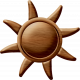 Sand And Beach- Wood Sun Ornament