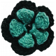 Teal Crochet Flower