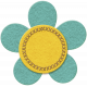 Teal Felt Flower