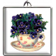 Pansies Square Pendant