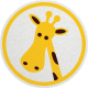 Tiny, But Mighty Giraffe Sticker