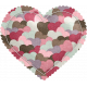 Be Mine- Heart Patterned Puffy Heart