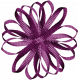 Christmas Memories Ribbon Flower- Purple