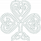The Lucky One- Teal Celtic Clover Stitching