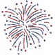 Independence- Red and Blue Fireworks