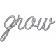 Summer Fields Metal Word Art - Grow