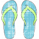Tropics Flip Flops Blue