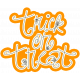 Spook Word Art Trick or Treat Orange