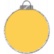 Touch of Sparkle Christmas Ornament Yellow 