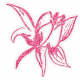 ::Xanthe:: Glitter Flower Sticker