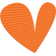 ::Kids Ahead Kit:: Orange Plastic Heart