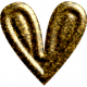 ::Minerva Kit:: Gold Plastic Heart