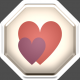 ::Fall in Love Kit:: Puffy Octagon Heart Sticker