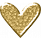 Hilary: Elements: Enamel Heart Gold