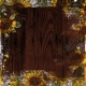 Autumn Sunflowers and Wood Background Paper