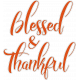 Autumn Blessed and Thankful Word Art Sticker