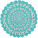 Purple And Turquoise Circle Paper Flower 02