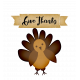 Give Thanks Turkey Word Art