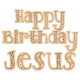 Happy Birthday Jesus Wood Word Art