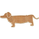 Etched Wood Dachshund Dog