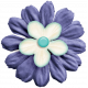 Lilac Aqua Element 24 Fabric Flower