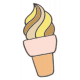 Delish Mini Kit Chipboard Swirled Ice Cream Cone