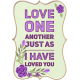 Love One Another Word Art Chipboard Frame