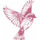 Pink Bird Etched Stamp