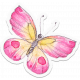 Bloom Pink and Yellow Butterfly Sticker