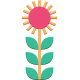Scandinavian Element Chipboard Flower 1
