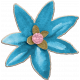 Hello Spring: Blue Chipboard Flower