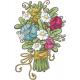 Knit Mini Kit: Chipboard Bouquet of Flowers and Yarn