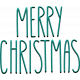 Simply Blessed Merry Christmas Chipboard Wordart