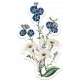 Blessed Blue Botanical Flower Sticker