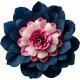 Navy Blue Crepe Paper Flower 