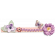 Purple Peach Flower Ribbon Cluster with Shadow