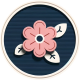 Navy Blue and Pink Wood Brad