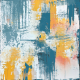 Teal & Gold Mixed Media Background