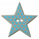 Blue Paw Print Chipboard Star