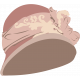 light pink cloche