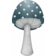 Blue Mushroom with Dots
