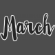March- word art