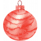 Watercolor Christmas Ornament 04
