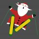 Skiing Santa