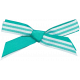 Spring Sparkle Aqua Striped Bow