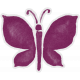 Maroon Butterfly Sticker