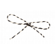 Spookalicious- Black/White Striped String Bow