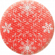 Sweater Weather- Fabric Button- Orange With Ornate Snowflakes