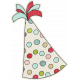 Birthday Wishes- Polka Dot Party Hat Sticker
